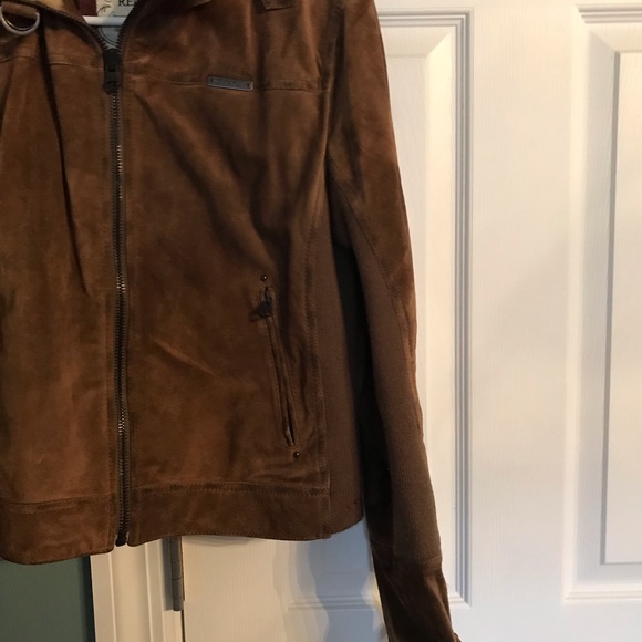 Replay Suede Leather Bomber Jacket Size Large - Picture 4 of 7